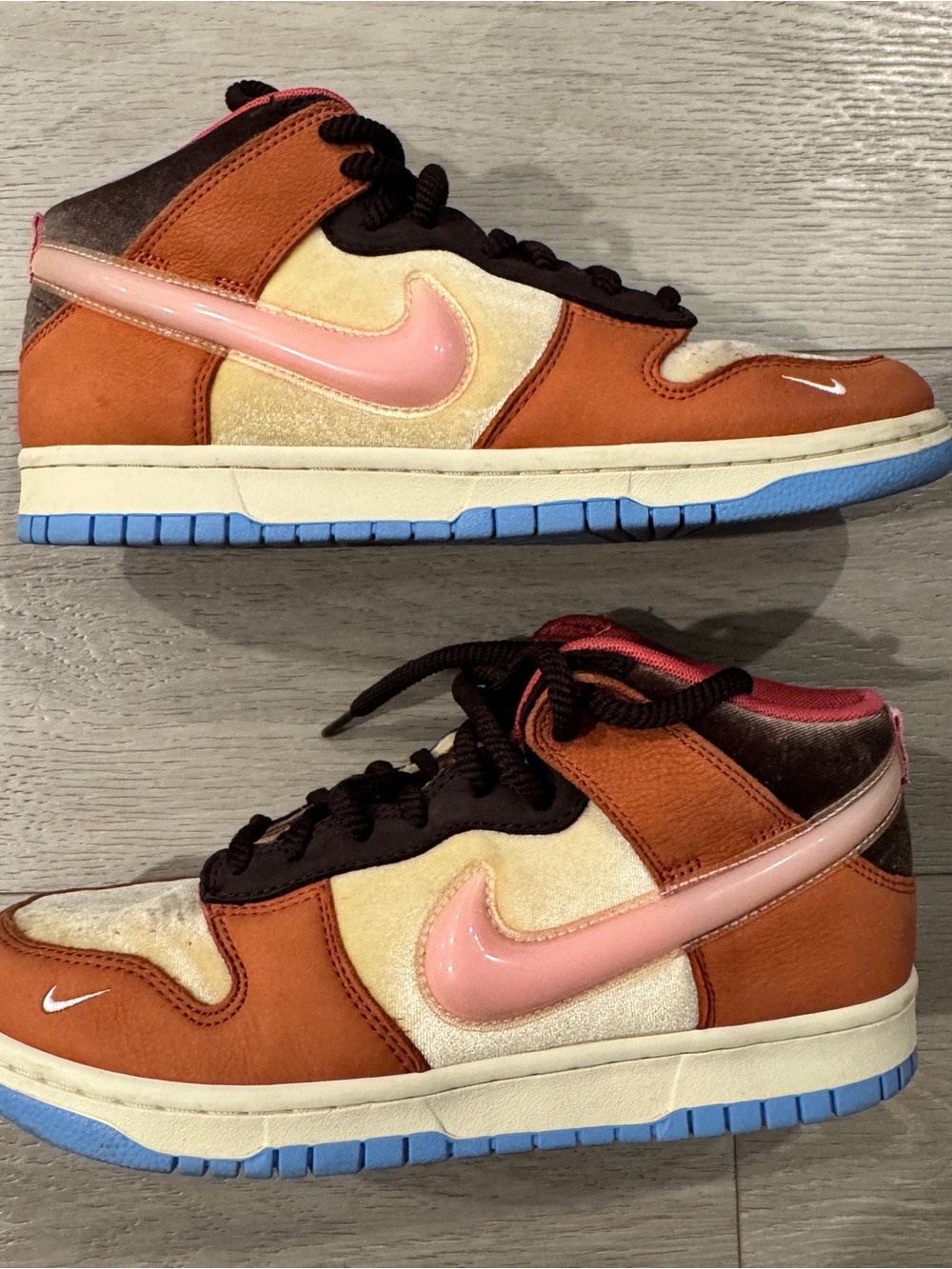 Nike Dunk Mid Social Status Free Lunch Chocolate Milk Sneakers Shoes Men sz. 8.5